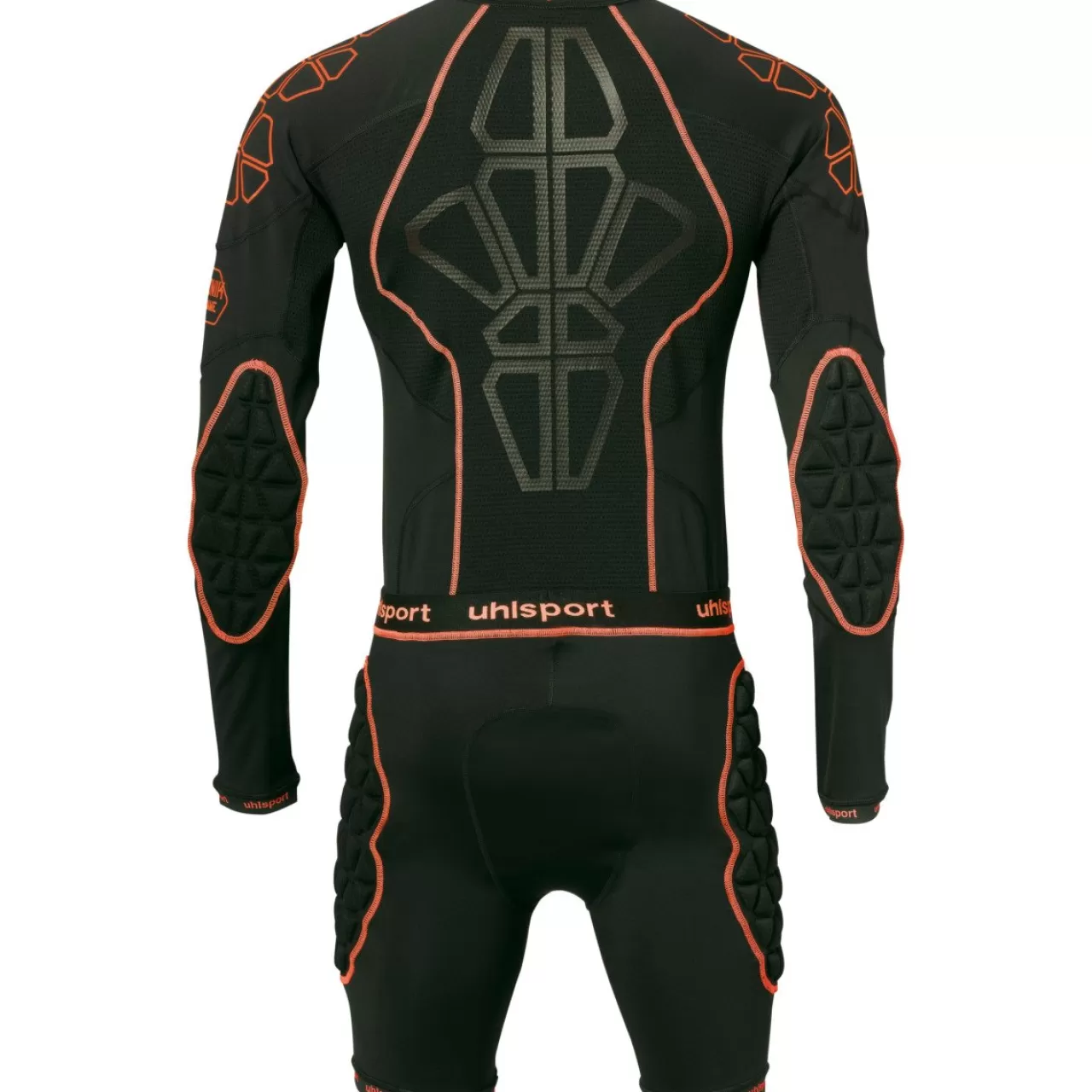 uhlsport Baselayer*Bionikframe Bodysuit Noir/Orange Fluo