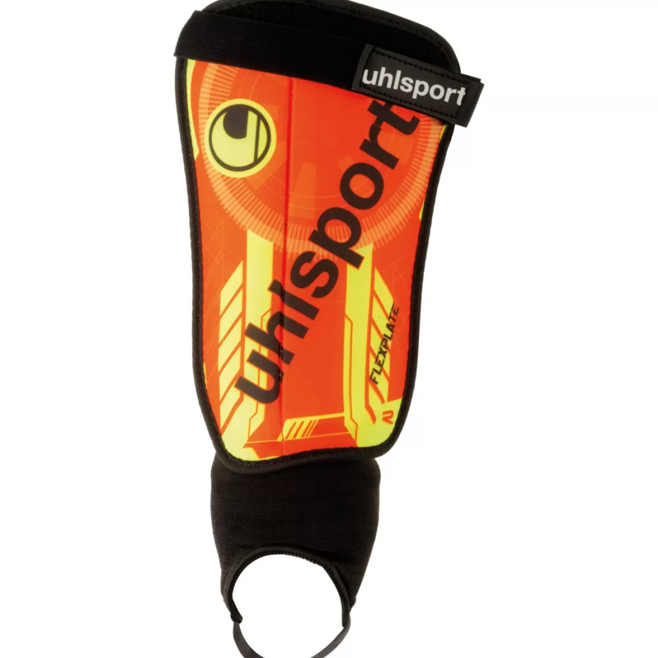 uhlsport Protège-Tibias*Flex Plate Orange Fluo/Jaune Fluo/Noir