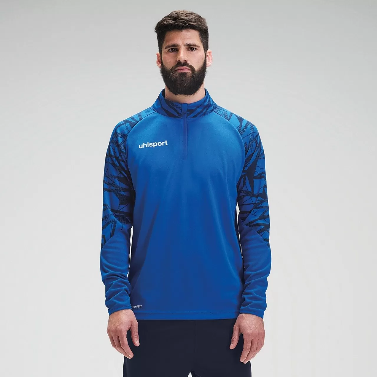 uhlsport Hauts De Formation*Goal 25 1/4 Zip Top Azur/Bleu Marine