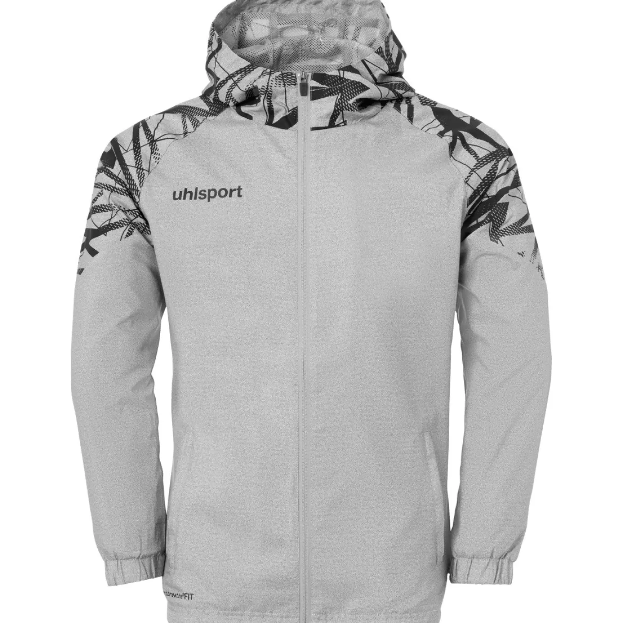 uhlsport Hauts De Formation*Goal 25 Evo Woven Hood Jacket Gris Fonce Chine/Noir