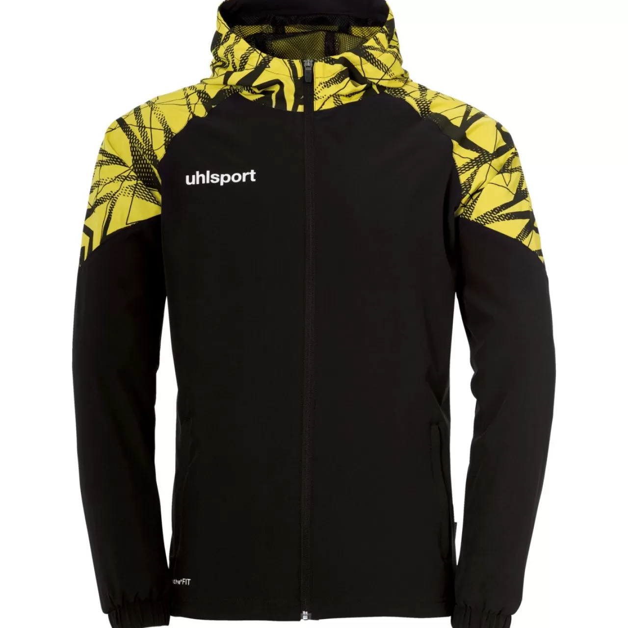 uhlsport Hauts De Formation*Goal 25 Evo Woven Hood Jacket Noir/Jaune Citron