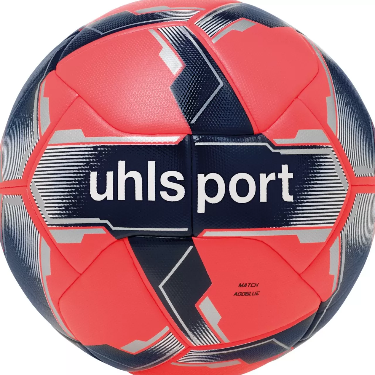 uhlsport Ballons De Football*Match Addglue Rouge Fluo/Bleu Marine/Argent