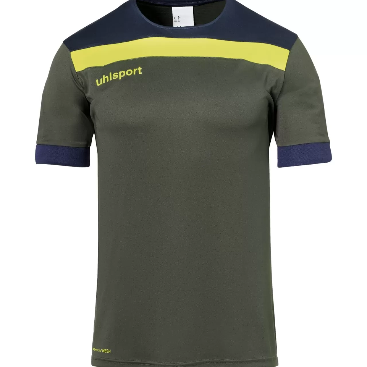 uhlsport Maillots*Offense 23 Shirt Shortsleeved Dark Olive/Marine/Fluo Gelb