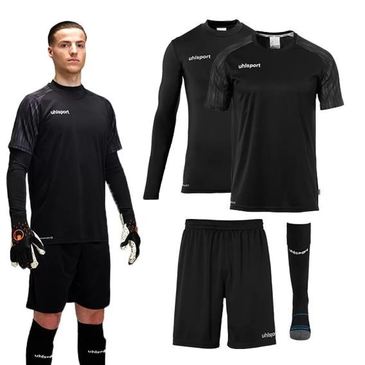 uhlsport Ensembles Pour Gardiens De But*Reaction Goalkeeper Set Noir/Anthracite