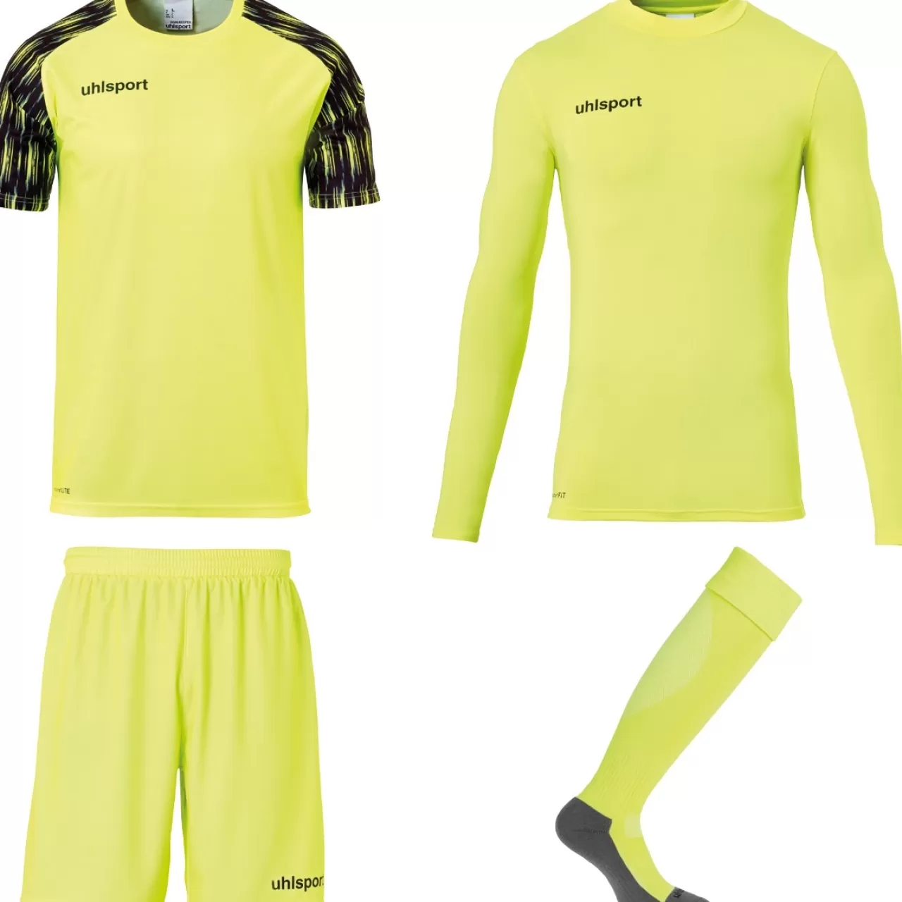 uhlsport Ensembles Pour Gardiens De But*Reaction Goalkeeper Set Jaune Fluo/Noir