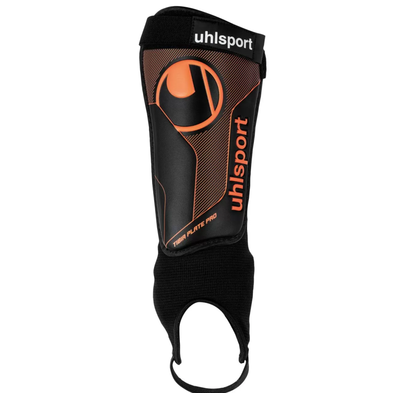 uhlsport Protège-Tibias*Tibia Plate Pro Noir/Orange Fluo